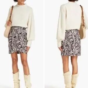 ba&sh Oster Printed Wrap Mini Skirt - Size 1 (Small)